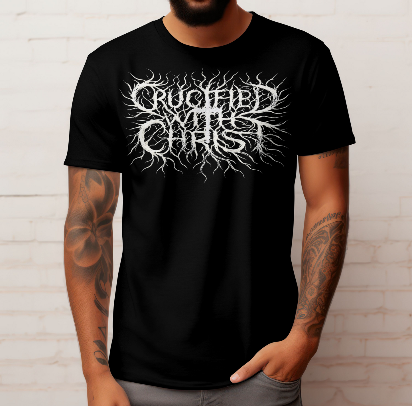 CRUCIFIED WITH CHRIST Christian Deathcore T-Shirt